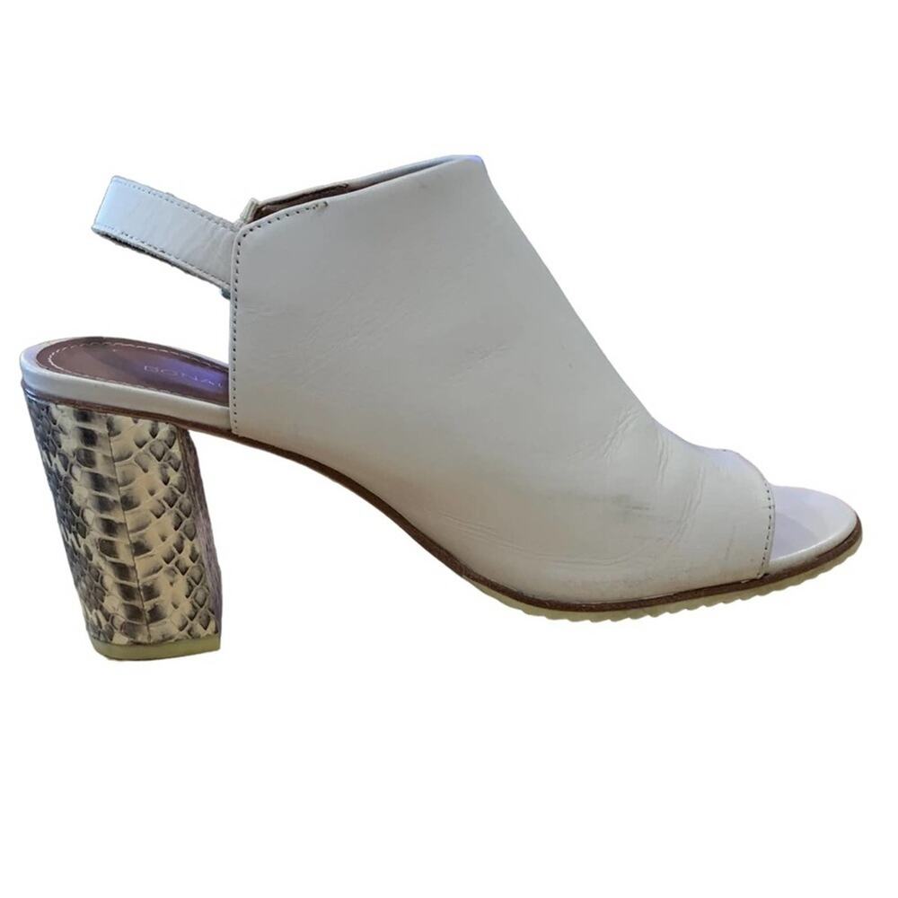 Donald pliner block chunky heel shoes. Peep toe sling back size 8.5